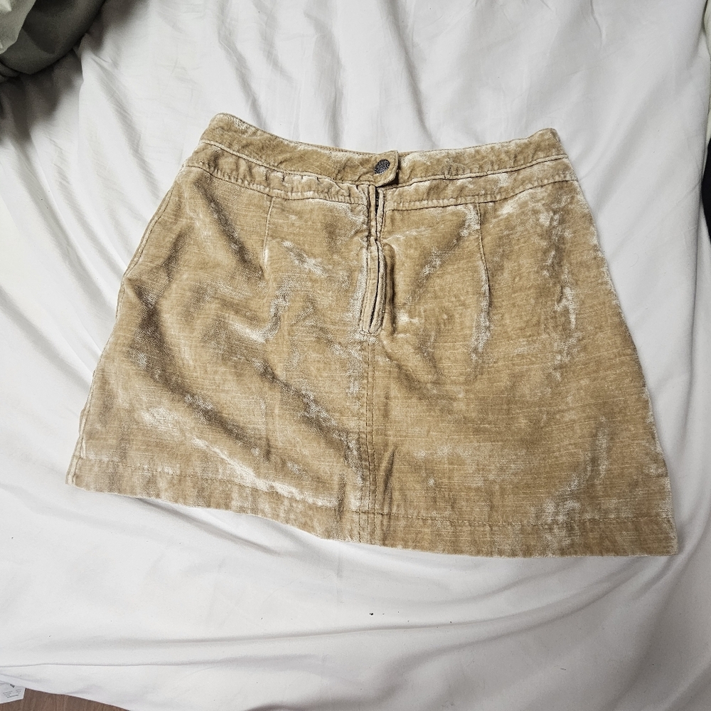 Free People Tan A-Line Mini Skirt Casual